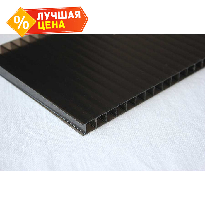 Сотовый поликарбонат 4 мм GOODPLAST чёрный 2100х6000 мм