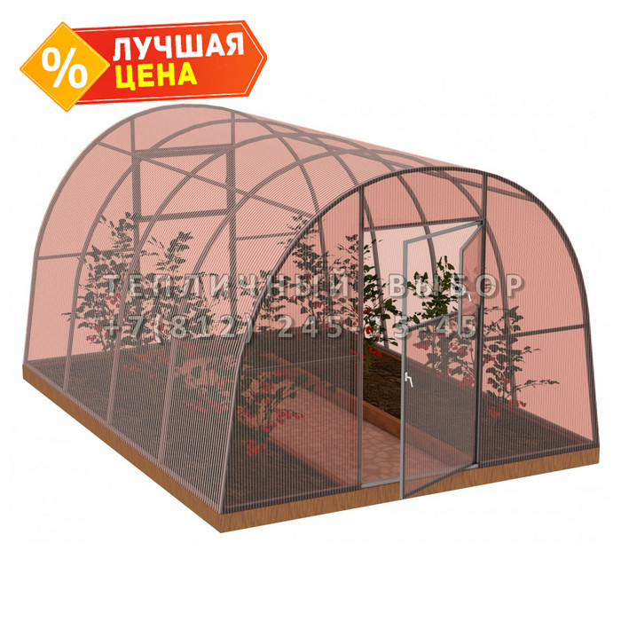Теплица из поликарбоната-фито Арочная 2,5х4 h=2 м профиль 30х30 мм 